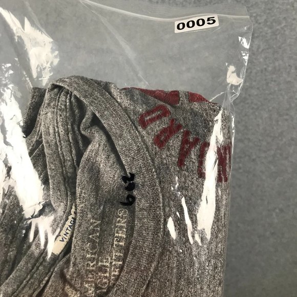 American Eagle T Shirt Mens Medium Gray Vintage Fit Short Sleeve Cotton - Picture 10 of 10